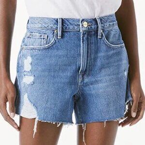 FRAME Le Brigette Shorts Chavez Soho Denim Blue Jean Shorts Size 30 Distressed